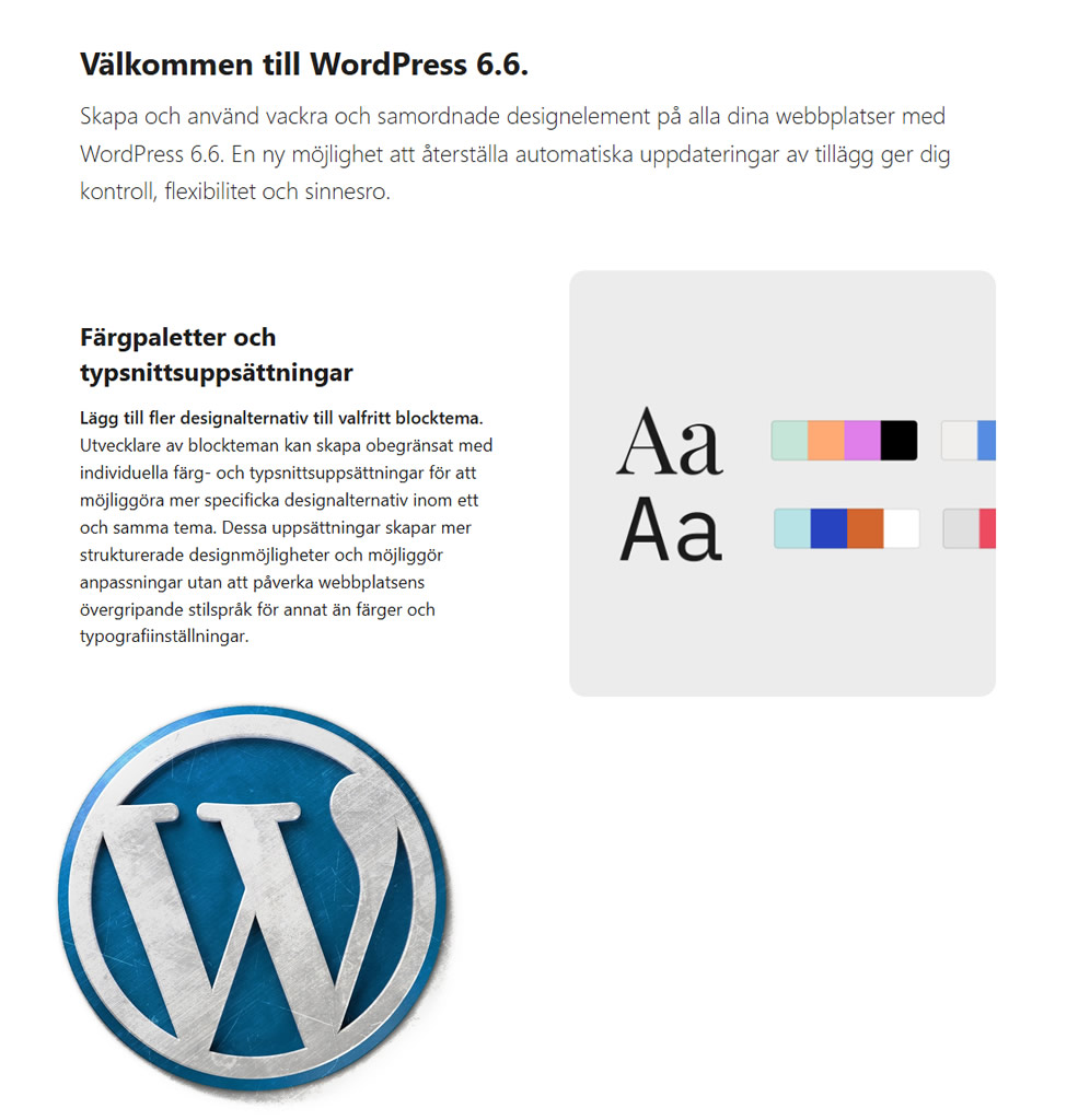 Nyheter i WordPress 6.6